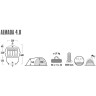 Кемпинговая палатка HIGH PEAK ALMADA 4 HP-1001